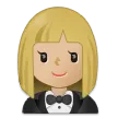 Samsungプラットフォームのwoman in tuxedo: medium-light skin tone
