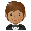 Samsung 플랫폼을 위한 person in tuxedo: medium skin tone