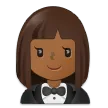 woman in tuxedo: medium-dark skin tone لمنصة Samsung