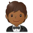 person in tuxedo: medium-dark skin tone für Samsung Plattform