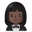 woman in tuxedo: dark skin tone لمنصة Samsung