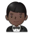 man in tuxedo: dark skin tone per la piattaforma Samsung