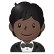 person in tuxedo: dark skin tone für Samsung Plattform