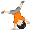 person cartwheeling: light skin tone per la piattaforma Samsung