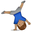 Samsung 플랫폼을 위한 man cartwheeling: medium skin tone