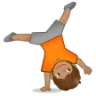 person cartwheeling: medium skin tone untuk platform Samsung