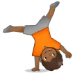 person cartwheeling: medium-dark skin tone per la piattaforma Samsung