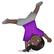 Samsung platformu için woman cartwheeling: dark skin tone