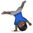 man cartwheeling: dark skin tone til Samsung platform