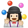 woman juggling: light skin tone for Samsung platform