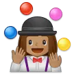 woman juggling: medium skin tone til Samsung platform