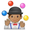 man juggling: medium skin tone per la piattaforma Samsung