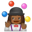 Samsung platformu için woman juggling: medium-dark skin tone