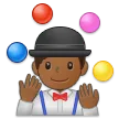 man juggling: medium-dark skin tone for Samsung platform