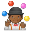 person juggling: medium-dark skin tone สำหรับแพลตฟอร์ม Samsung
