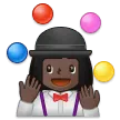 Samsung platformu için woman juggling: dark skin tone