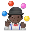 man juggling: dark skin tone til Samsung platform