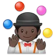person juggling: dark skin tone สำหรับแพลตฟอร์ม Samsung