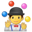 man juggling for Samsung-plattformen