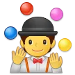 Samsung प्लेटफ़ॉर्म के लिए person juggling