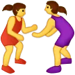 women wrestling for Samsung platform