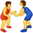 men wrestling for Samsung platform