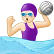 woman playing water polo: light skin tone für Samsung Plattform