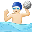 man playing water polo: light skin tone per la piattaforma Samsung
