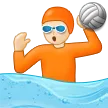 person playing water polo: light skin tone สำหรับแพลตฟอร์ม Samsung