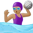 Samsung platformu için woman playing water polo: medium skin tone