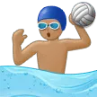 man playing water polo: medium skin tone for Samsung-plattformen