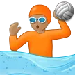 person playing water polo: medium skin tone untuk platform Samsung