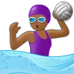 woman playing water polo: medium-dark skin tone per la piattaforma Samsung