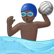 man playing water polo: dark skin tone für Samsung Plattform
