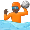 person playing water polo: dark skin tone untuk platform Samsung
