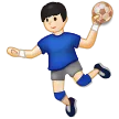 man playing handball: light skin tone til Samsung platform