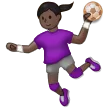 woman playing handball: dark skin tone for Samsung platform
