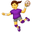 woman playing handball สำหรับแพลตฟอร์ม Samsung