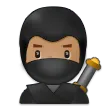 ninja: medium skin tone pentru platforma Samsung