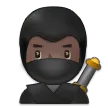 ninja: dark skin tone สำหรับแพลตฟอร์ม Samsung