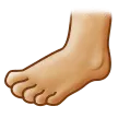 foot: medium-light skin tone per la piattaforma Samsung