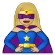 woman superhero: medium-light skin tone untuk platform Samsung