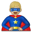 Samsung platformu için man superhero: medium-light skin tone