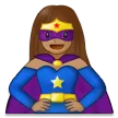 woman superhero: medium skin tone สำหรับแพลตฟอร์ม Samsung