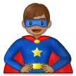 man superhero: medium skin tone pour la plateforme Samsung