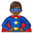 man superhero: medium-dark skin tone per la piattaforma Samsung