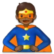 superhero: medium-dark skin tone untuk platform Samsung