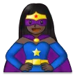 woman superhero: dark skin tone til Samsung platform