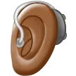 Samsung dla platformy ear with hearing aid: medium-dark skin tone
