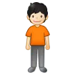person standing: light skin tone für Samsung Plattform